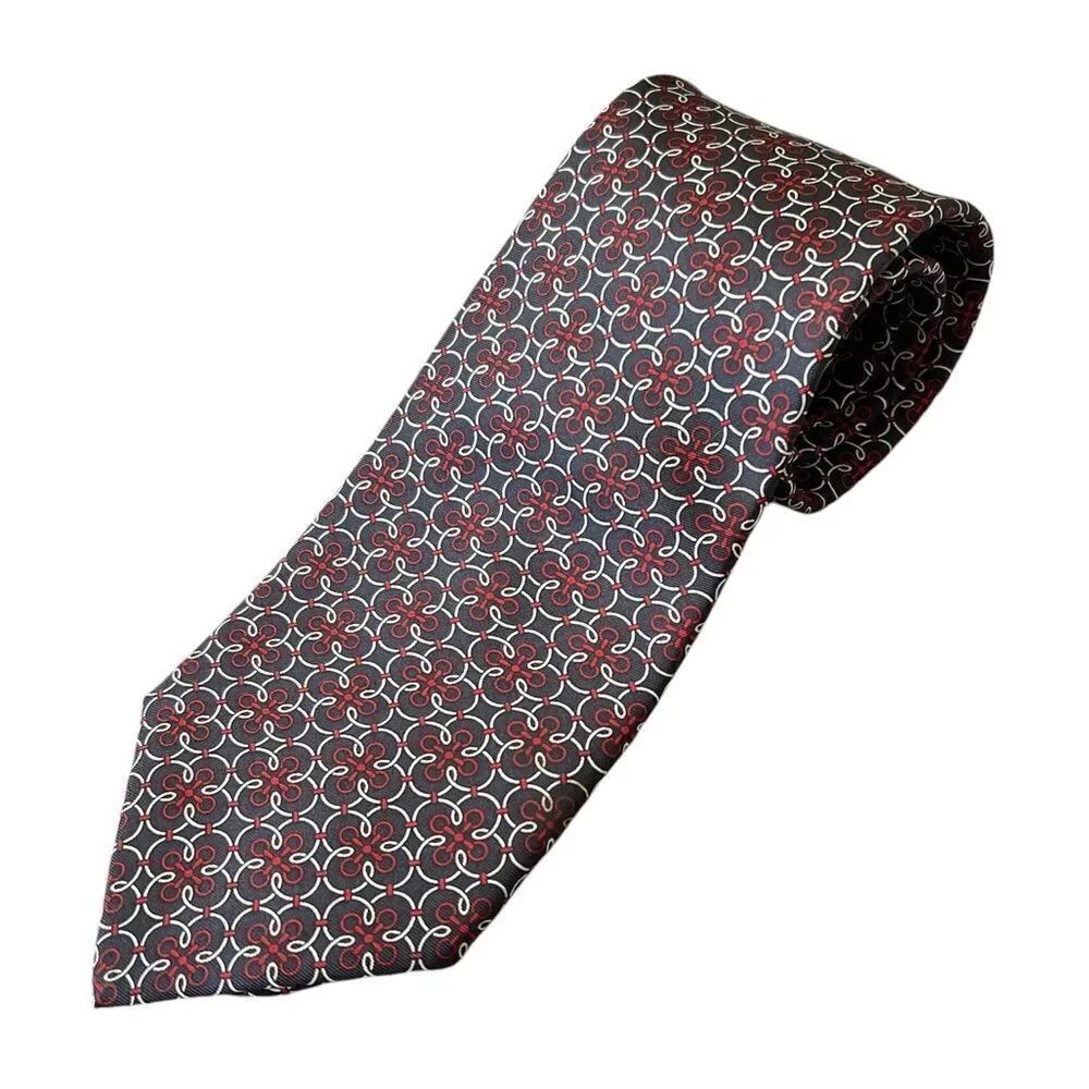 Christian Dior Silk Tie Necktie Geometric